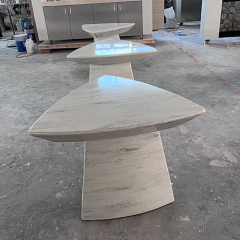 Triangle Table Top Custom Made Corian Color Coffee Tea Side Tables