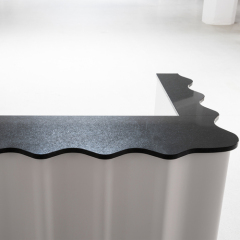 Small Size Corian Stone Offices Gyms Beauty Salon Reception Desk for Various Spaces