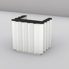 Small Size Corian Stone Offices Gyms Beauty Salon Reception Desk for Various Spaces
