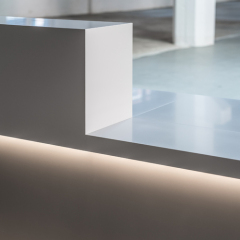LG Korean Stone Desk Top Display Mobile Store White Reception Table