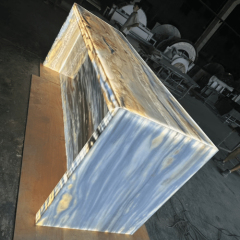 Restaurant Hotel and Home Kitchen Backlit Onyx Translucent Stone Bar Table