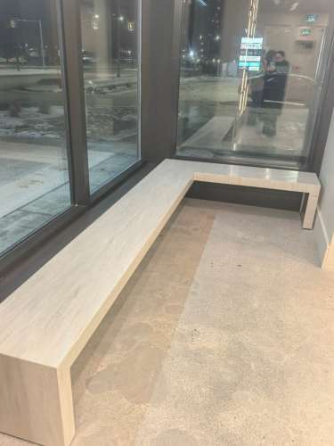 Canada THE FITUAL Fitness Studio Gym Lounge Tables Corian Solid Surface Benches