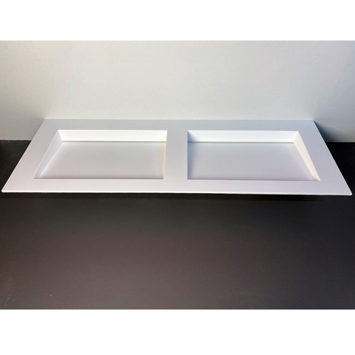 Staron Solid Surface Double Sink Bathroom Vanity Hotel Furniture Washbasin