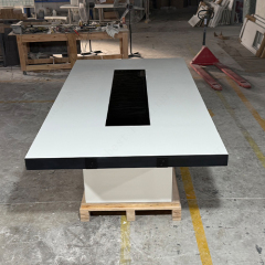 Monitor Pop up Multifunctional Solid Surface Conference Tables With Outlets