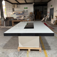 Monitor Pop up Multifunctional Solid Surface Conference Tables With Outlets