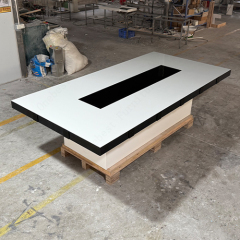 Monitor Pop up Multifunctional Solid Surface Conference Tables With Outlets