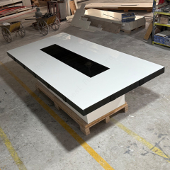 Monitor Pop up Multifunctional Solid Surface Conference Tables With Outlets