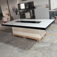 Monitor Pop up Multifunctional Solid Surface Conference Tables With Outlets