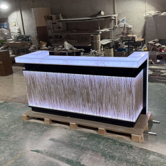 Luxury Yacht Furniture Led Drink Bar Interior Design Colorful Bar Counter
