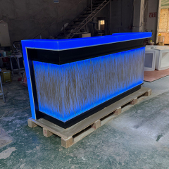 Luxury Yacht Furniture Led Drink Bar Interior Design Colorful Bar Counter