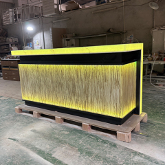 Luxury Yacht Furniture Led Drink Bar Interior Design Colorful Bar Counter