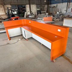 Business Enhancement Reception Desk Project Led Solid Surface Counter