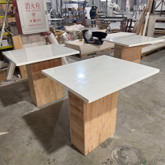 Corian Stone Office Lounge Table and Chairs Modern Console Dining Table