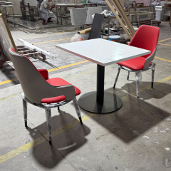 Corian Stone Office Lounge Table and Chairs Modern Console Dining Table