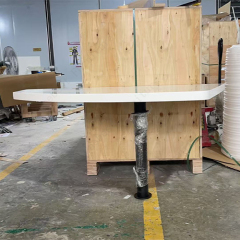 Consult Negotiation Room Office Table White Round Standing Office Desk