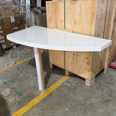 Consult Negotiation Room Office Table White Round Standing Office Desk