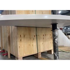 Consult Negotiation Room Office Table White Round Standing Office Desk