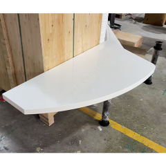 Consult Negotiation Room Office Table White Round Standing Office Desk