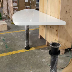 Consult Negotiation Room Office Table White Round Standing Office Desk