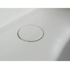 Polished Corian Solid Surface Double Sinks Bathroom Vanity Cabinet and Faucet