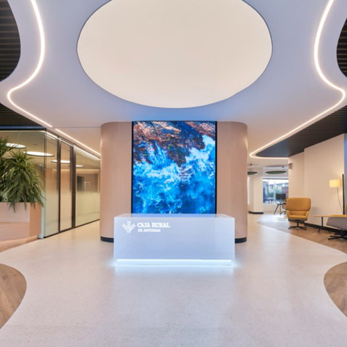Technology Compaines White Stone Front Bill Reception Desk Counter