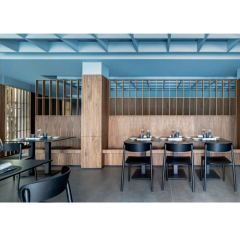 Black Corian Solid Surface Restaurant Table Set Modern Square Dining Tables