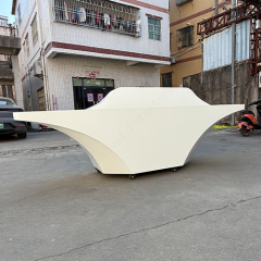 New Arrival Commercial Magic Reception Desk Table Models White Stone Furniture