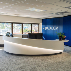 Led Round Office Waiting Rooms Corian Reception Desk for Animal Hospital