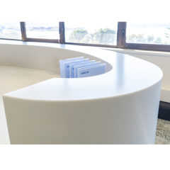 Led Round Office Waiting Rooms Corian Reception Desk for Animal Hospital