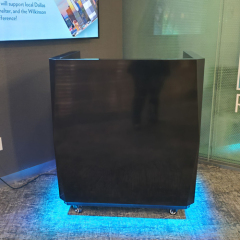 LED Movable Reception Desk Mini Size Information Counter with Wheels