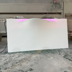 Italian Led Lighting Hand Washing Basins High Grade Corian Bathroom Sink