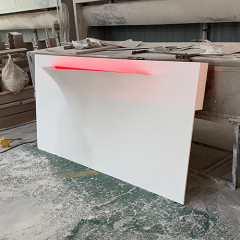 Italian Led Lighting Hand Washing Basins High Grade Corian Bathroom Sink