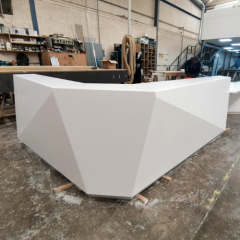 Corian Marble Sports Center Reception Desk L Shaped Welcoming Counter