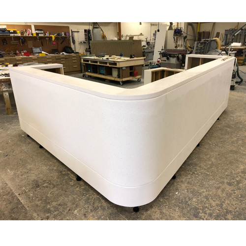 Shenzhen Non-porous Corian Solid Surface Reception Desk Countertops