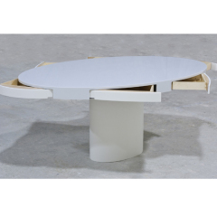 Multi-functional Design Corian Dining Table Oval Shape Coffee Tables