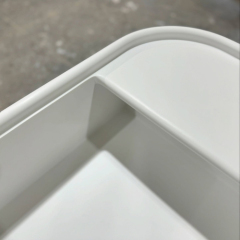 Movable Corian Stone Bathroom Sink White Medical Clinic Wash Basin