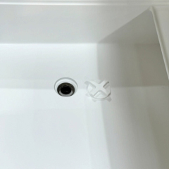 Movable Corian Stone Bathroom Sink White Medical Clinic Wash Basin