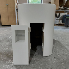 Movable Corian Stone Bathroom Sink White Medical Clinic Wash Basin