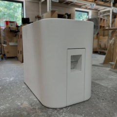 Movable Corian Stone Bathroom Sink White Medical Clinic Wash Basin