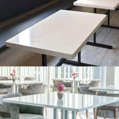 Modern Luxury Corian White Dining Tables for Hotel/Restaurants/Outdoors