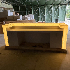 Led Solid Surface and Onyx Stone Bar Counter Factory/Bar Stools