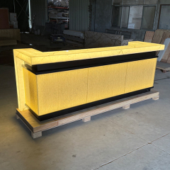 Led Solid Surface and Onyx Stone Bar Counter Factory/Bar Stools