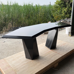 Custom Balck Corian Solid Surface Office Desk Modern Home Game Tables