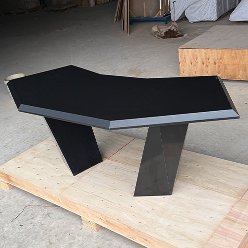 Custom Balck Corian Solid Surface Office Desk Modern Home Game Tables