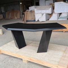 Custom Balck Corian Solid Surface Office Desk Modern Home Game Tables