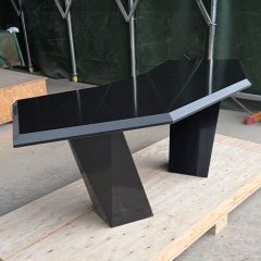 Custom Balck Corian Solid Surface Office Desk Modern Home Game Tables