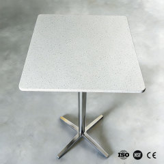 Custom Solid Surface Color Dining Tables 2x2 Feet Restaurants Table