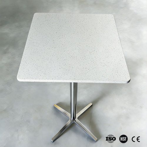 Custom Solid Surface Color Dining Tables 2x2 Feet Restaurants Table