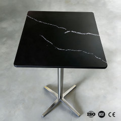 Custom Solid Surface Color Dining Tables 2x2 Feet Restaurants Table