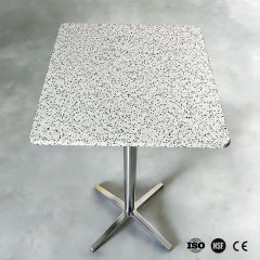 Custom Solid Surface Color Dining Tables 2x2 Feet Restaurants Table